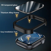 MyBat Pro 3D Full Coverage Tempered Glass Screen Protector with Installation Frame for Apple Watch Series 9 41mm/Watch Series 8 41mm / Watch Series 7 41mmMyBat Pro